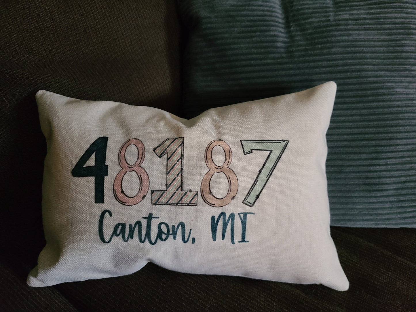 Zip Code Lumbar Pillow