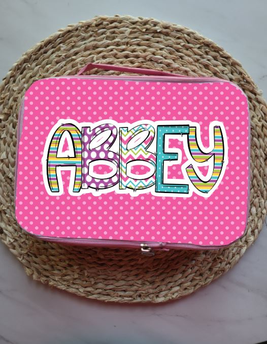 Pink & Purple Personalized Lunch Bag