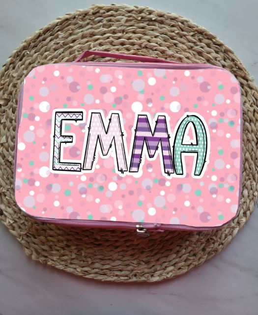 Pink Splash Personalized Lunch Bag