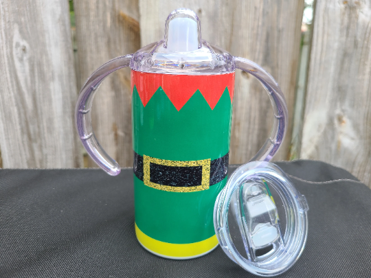 Christmas Elf Sippy Cup with Bonus Lid